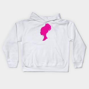 Cute dreadlocked Barbie silhouette Kids Hoodie